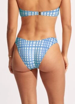 Amalfi Check High Cut Pant - Amalfi Blue -Bikini Sales Store 40305 951 AmalfiBlue 5