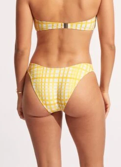 Amalfi Check High Cut Pant - Lime Light -Bikini Sales Store 40305 951 Limelight 4