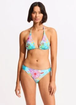 Under The Sea Reversible Hipster Bikini Bottom - Blue Mist