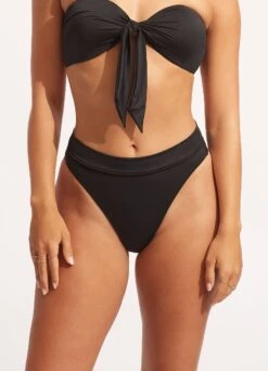 Seafolly Collective High Rise Pant - Black -Bikini Sales Store 40515 942 Black 3