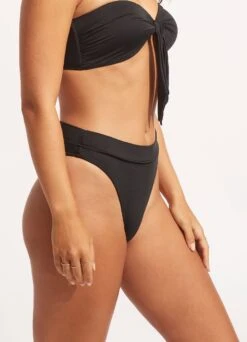 Seafolly Collective High Rise Pant - Black -Bikini Sales Store 40515 942 Black 4