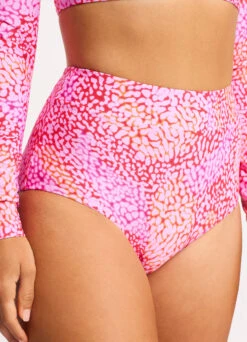 Sea Skin High Waisted Bikini Bottom - Fuchsia Rose -Bikini Sales Store 40558 064 FuchsiaRos 7