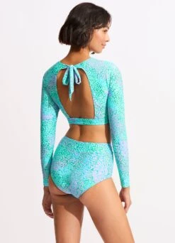 Sea Skin High Waisted Bikini Bottom - Vivid Green -Bikini Sales Store 40558 064 VividGreen 6