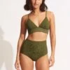 Willow High Waisted Pant - Avocado 2 Willow High Waisted Pant - Avocado -Bikini Sales Store 40558 924 Avocado 1