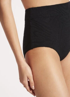 Second Wave High Waisted Pant - Black -Bikini Sales Store 40558 968 Black 7