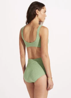 Second Wave High Waisted Pant - Palm Green 10 Second Wave High Waisted Pant - Palm Green -Bikini Sales Store 40558 968 PalmGreen 6