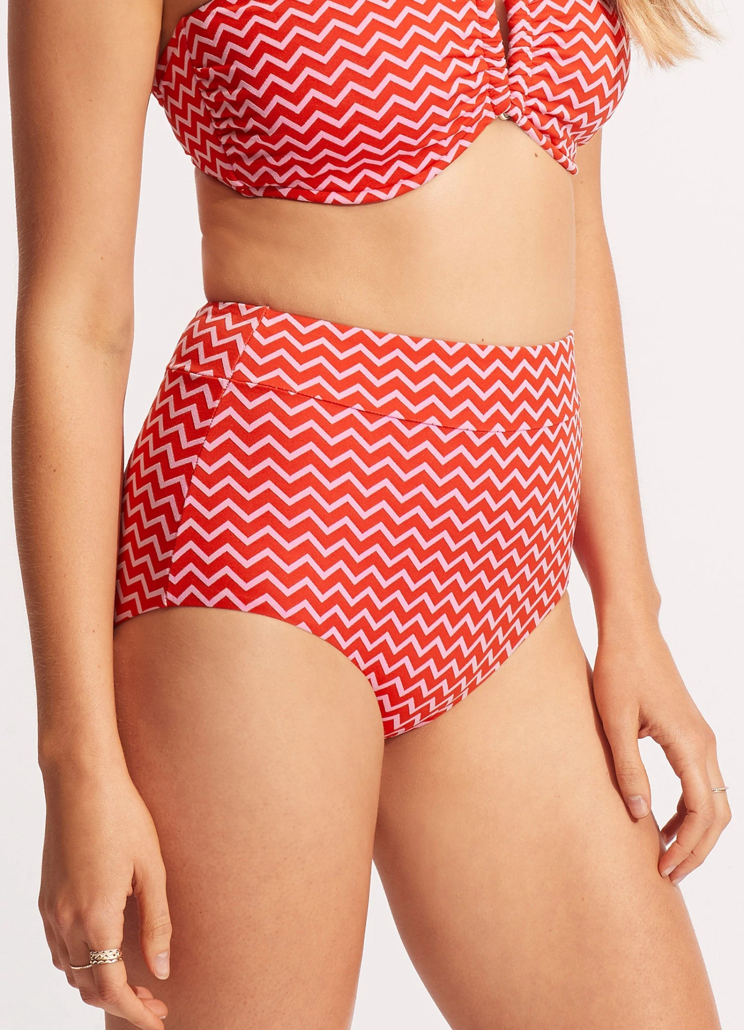 Sienna High Waisted Pant - Chilli Red 6 Sienna High Waisted Pant - Chilli Red - Image 4