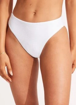 Essentials High Rise Pant - White 11 Essentials High Rise Pant - White -Bikini Sales Store 40609 640 White 3