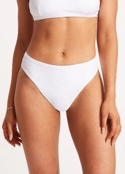 Essentials High Rise Pant - White 12 Essentials High Rise Pant - White -Bikini Sales Store 40609 640 White 4