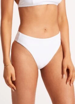Essentials High Rise Pant - White 13 Essentials High Rise Pant - White -Bikini Sales Store 40609 640 White 5