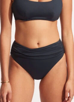 Seafolly Collective High Waist Wrap Front Pant - True Navy 10 Seafolly Collective High Waist Wrap Front Pant - True Navy -Bikini Sales Store 40643 942 True 20Navy 3