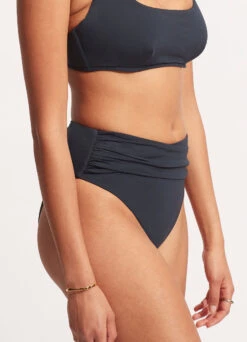 Seafolly Collective High Waist Wrap Front Pant - True Navy 11 Seafolly Collective High Waist Wrap Front Pant - True Navy -Bikini Sales Store 40643 942 True 20Navy 4
