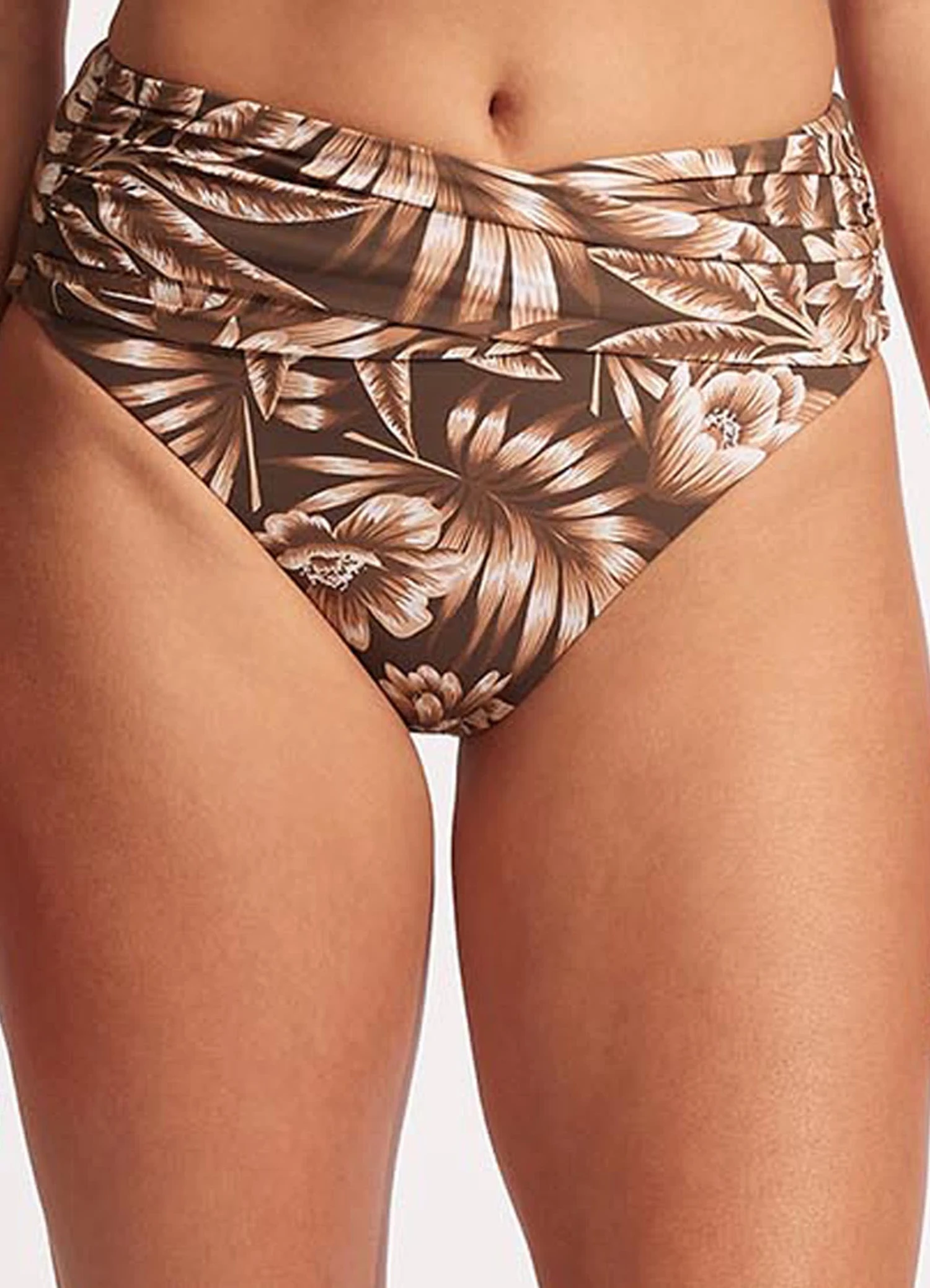 Island In The Sun High Waist Wrap Front Pant - Tiramisu 4 Island In The Sun High Waist Wrap Front Pant - Tiramisu - Image 2