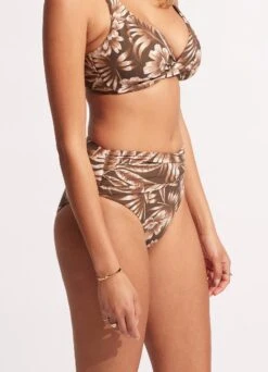 Island In The Sun High Waist Wrap Front Pant - Tiramisu 11 Island In The Sun High Waist Wrap Front Pant - Tiramisu -Bikini Sales Store 40643 946 Tiramisu 4