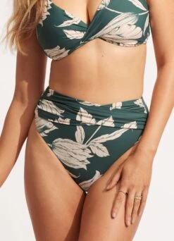 Fleur De Bloom High Waist Wrap Front Pant - Evergreen 10 Fleur De Bloom High Waist Wrap Front Pant - Evergreen -Bikini Sales Store 40643 983 Evergreen 3
