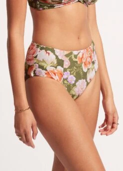 Paradise Garden High Waisted Pant - Avocado -Bikini Sales Store 40646 960 Avocado 4