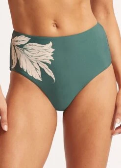 Fleur De Bloom High Waisted Pant - Evergreen -Bikini Sales Store 40646 983 Evergreen 2