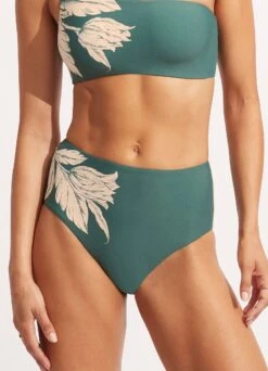 Fleur De Bloom High Waisted Pant - Evergreen -Bikini Sales Store 40646 983 Evergreen 3