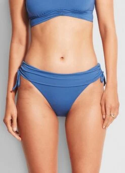 Seafolly Ruched Side Hipster - Marina Blue -Bikini Sales Store 40647 065 MarinaBlu 3