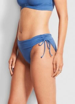 Seafolly Ruched Side Hipster - Marina Blue -Bikini Sales Store 40647 065 MarinaBlu 4