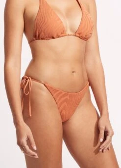 Second Wave Tie Side Rio Pant - Copper Tan -Bikini Sales Store 40651 968 Copper 20Tan 4