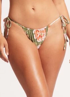 Paradise Garden DrawstringTie Side Rio Pant - Avocado 9 Paradise Garden DrawstringTie Side Rio Pant - Avocado -Bikini Sales Store 40687 960 Avocado 2