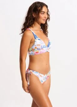 Under The Sea Tie Side Bikini Bottom - White -Bikini Sales Store 40692 061 White 5