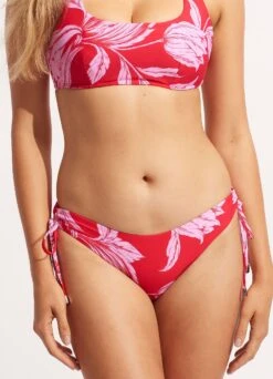 Fleur De Bloom Loop Tie Side Pant - Chilli Red -Bikini Sales Store 40692 983 Chilli 20Red 3
