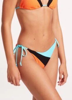 Slice Of Splice Tie Side Bikini Bottom - Tango 11 Slice Of Splice Tie Side Bikini Bottom - Tango -Bikini Sales Store 40696 990 Tango 4