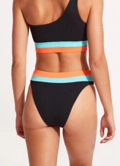Slice Of Splice High Waisted Bikini Bottom - Black -Bikini Sales Store 40697 990 Black 5
