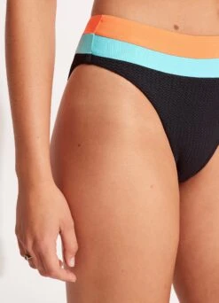 Slice Of Splice High Waisted Bikini Bottom - Black -Bikini Sales Store 40697 990 Black 6