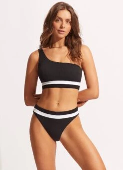 Slice Of Splice High Waisted Bikini Bottom - White -Bikini Sales Store 40697 990 White 4