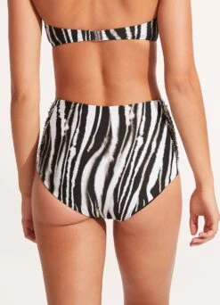 Zahara Ruched Side High Waisted Pant - Black 14 Zahara Ruched Side High Waisted Pant - Black -Bikini Sales Store 40698 953 Black 6