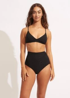 Second Wave High Waist Pant - Black -Bikini Sales Store 40700 968 Black 3