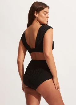 Second Wave High Waist Pant - Black -Bikini Sales Store 40700 968 Black 6