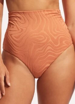 Second Wave High Waist Pant - Copper Tan -Bikini Sales Store 40700 968 Copper 20Tan 3