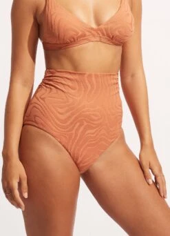 Second Wave High Waist Pant - Copper Tan -Bikini Sales Store 40700 968 Copper 20Tan 5