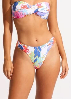 Under The Sea High Leg Bikini Bottom - White -Bikini Sales Store 40726 061 White 3