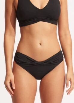Seafolly Collective Twist Band Hipster -Bikini Sales Store 44320 942 Black 3