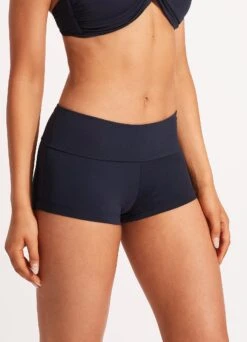 Seafolly Collective Roll Top Boyleg -Bikini Sales Store 44399 942 True 20Navy 4