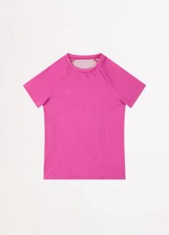 Essential Girls S/S Rash Vest - Pink -Bikini Sales Store 56552 Pink 3