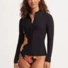 Palm Springs Long Sleeve Sunvest - Black