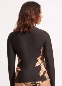 Castaway Long Sleeve Sunvest - Black -Bikini Sales Store 60203 980 Black 4