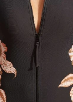 Castaway Long Sleeve Sunvest - Black -Bikini Sales Store 60203 980 Black 5