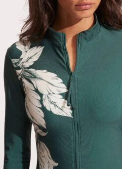 Fleur De Bloom Long Sleeve Sunvest - Evergreen -Bikini Sales Store 60203 983 Evergreen 5